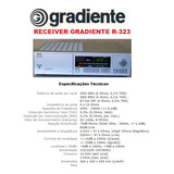 Catálogo / Folder : Receiver Gradiente R-323 # Novo Okm