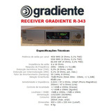 Catálogo / Folder : Receiver Gradiente R-343 # Novo Okm