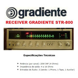 Catálogo / Folder : Receiver Gradiente Str-800 # Novo Okm.