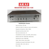 Catálogo / Folder: Receiver Akai Aa-1125 # Novo Okm.