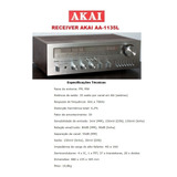 Catálogo / Folder: Receiver Akai Aa-1135l # Novo Okm.