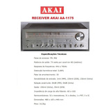 Catálogo / Folder: Receiver Akai Aa-1175 # Novo Okm.