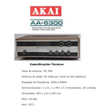 Catálogo / Folder: Receiver Akai Aa-6300 # Novo Okm.