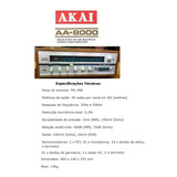 Catálogo / Folder: Receiver Akai Aa-8000 # Novo Okm.
