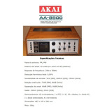 Catálogo / Folder: Receiver Akai Aa-8500 # Novo Okm.