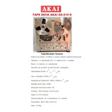 Catálogo / Folder: Tape Deck Akai De Rolo Gx-215d # Novo Okm