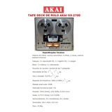 Catálogo / Folder: Tape Deck Akai De Rolo Gx-270d # Novo Okm