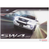 Catálogo Toyota Sw4 Linha 2017 - Especificações E Ficha Técnica
