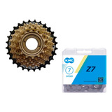  Catraca 7v Shimano Tourney Tz500 14/28 Corrente Kmc Z7 3x7v