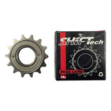 Catraca Roda Livre Rosca De Bicicleta Shiftech 14 Dentes Cor Prateado