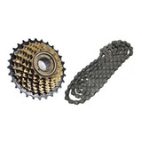 Catraca Shimano Tz500 Rosca 7v 14/28d Bicicleta C/corrente 