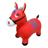 Cavalo De Borracha Upa Upa Pula Brinquedo Criança Cor Vermelho