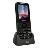 Celular Multi Vita 4g Com Base Carregadora Botão Sos - P9225 Cor Preto