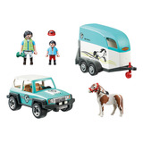Cenário De Carro Com Reboque Para Pónei Country 70511 Playmobil