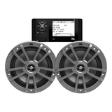 Central Jbl Marine Wake R3500 + 2 Alto Falantes Marine Cinza
