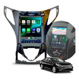 Central Multimídia Android Tesla Hyundai Azera Black Piano