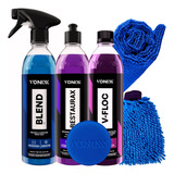 Cera Blend + Shampoo Automotivo V-floc + Restaurax Vonixx