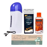 Cera Quente Depimiel 100g + Aquecedor Rollon +óleo Removedor