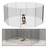 Cercadinho Móvel Cachorro Coelho 10 Telas 180x120x80 Altura Cor Preto