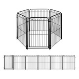 Cercado Açomix Cão Cachorro 5 Módulos + Portão Linear 3.93m X 82cm Cor Preto