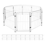 Cercado Para Cachorro Caes Cercadinho Pet Shop 8 Modulos Cor Branco