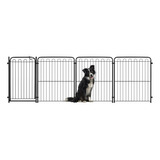 Cercado Para Cães Pets Cachorro Com Portão Linear Cor Preto