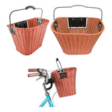 Cesta Bicicleta Retrô Vintage Grande Encaixe Rápido Vime