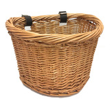 Cesta Dianteira P/ Bike Removível 26 Vime Vintage Retrô