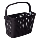 Cesta Dianteira Removível C/ Alça Plástico P/ Bike Preta