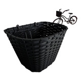 Cesta Grande C/tampa Plástico P/bike Aro 26 Nylon Preta Bike
