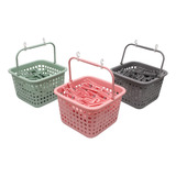 Cesto Plastico P/ Varal + 36un Prendedores Roupa