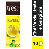 Chá Verde Em Cápsula Limão E Gengibre Caixa 35g Com 10 Unidades 3 Corações