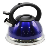 Chaleira A5 Aço Inox Fundo Duplo C/ Apito 3l Azul