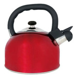 Chaleira Aço Inox 2,5l Mattina Com Aviso Sonoro Vermelha Mor