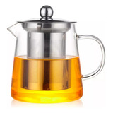 Chaleira Bule Com Infusor Para Chá De Vidro E Tampa Inox 750ml