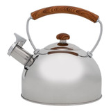 Chaleira Com Apito Em Aço Inox Prata 2,3l Mimo Style