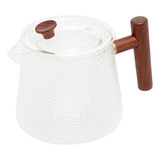Chaleira De Vidro Borossilicato Martelado Alça Bambu 750ml