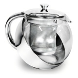 Chaleira De Vidro Revestida Com Infusor Inox Jarra 700 Ml Cor Cinza