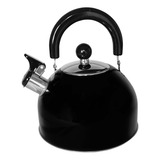 Chaleira Em Inox Preta Com Apito Mimo Style Aj10180 3547 Cor Preto