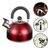 Chaleira Inox Apito 2,5 Litros Com Tampa Alça Cozinha Fogão