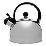 Chaleira Inox Com Apito Para Fogão Indução Gás Elétrico Ferve 2l