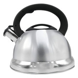 Chaleira Inox Gold A5 3 Litros Apito Aço Inox Indução Prata Cor Prateado