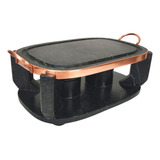 Chapa De Pedra Gourmet Fondue Grande 31cm Com 2 Queimadores