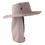Chapéu Bege Claro Com Proteção De Pescoço Australiano 10 Un