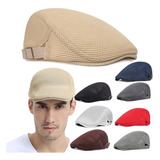  Chapéu Boina Masculina Estilo Italiana Respirável Aba Curva