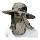 Chapéu Boné Camuflado Pescaria Caminhada Camping Proteção Uv