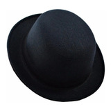 Chapéu Coco Preto Bowler Charles Chaplin Lã Retro Qualidade