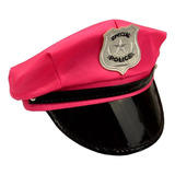 Chapéu Quepe Boina Policial Fantasia Carnaval Infantil Cor Rosa