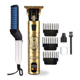 Chapinha Barba Pente Eletrico Alisador Kit Barber E Cabelo