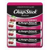 Chapstick Com 3 Protetores Labiais Cereja - Pronta Entrega